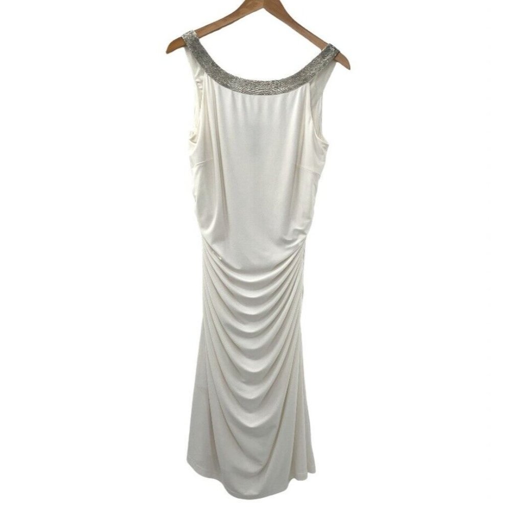 Lauren Ralph Lauren Evening Women’s SZ 14 White Sleeveless Dress Party/Cocktail